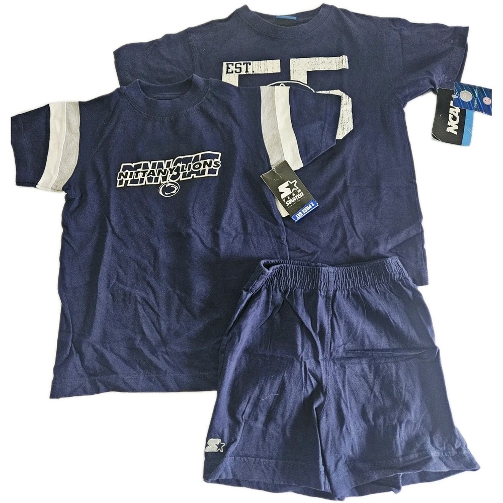 NEW Penn State Starter Brand Kids Size (4-5) Shirts And Shorts Nittany Lion Gear